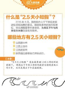 10余省份出台鼓励2.5天休假意见